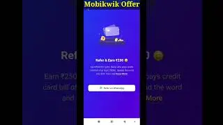 Mobikwik New offer |Mobikwik Refer n earn offer || earn 2500 Cashback!! #mobikwik#refer&earn