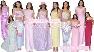 Huge Meesho Pinteresty 🤍dresses haul all under Rs.500 🎀 starting Rs.200✨🤯