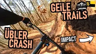 TRIFELSTRAILS Föhrle Äns 🔵 Rehline 🔴 First Ride, Full Run, Bad Crash ☠️ Pfalzbiker MTB Pfälzerwald