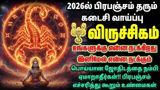 விருச்சிக ராசிக்காரர்களே 2026ல் பிரபஞ்சம் சொல்வது | பின்பற்றினால் மாற்றம் | புறக்கணித்தால் அதே வலி 