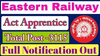 RRC Eastern Railway Apprentice Recruitment 2025. RRCER Bumper ITI Apprentice Vacancy 2025.