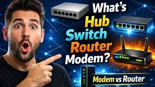 Hub, Switch, Router, Modem | Complete Beginner Guide | Networking Devices Explained