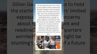 Browns Under Fire as Shedeur Sanders Misses First-Team Reps &mdash; Fans Question QB Development ⚡🏈