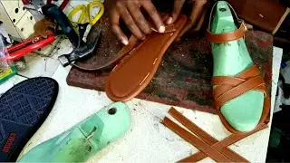 Diy:✅sandal making tutorial/ How I made school sandal