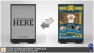 Flyer Stand Mockup Help Editing with Adobe Photoshop