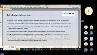 Webinar  on 2 Phase Separator Design
