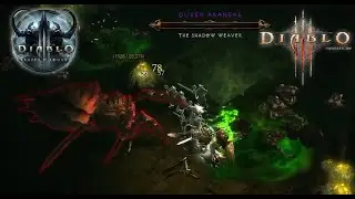 😈Diablo III-💀✨The Doom in Wortham&zwj;✨🕷Kill Queen Araneae🕸Levels 20-22-💀#Necromancer w/Templar