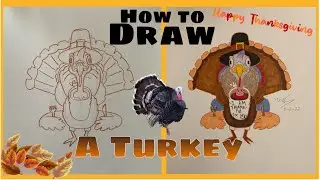 How to Draw a Turkey - Travis&rsquo;s Art Show ( How to Draws #10) Happy Thanksgiving!
