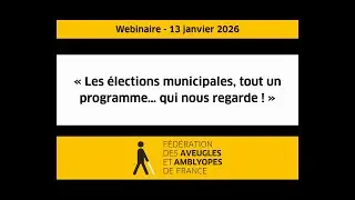Les élections municipales, tout un programme... qui nous regarde ! (Webinaire)