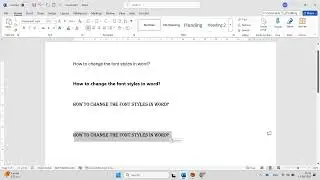 How to Change Font Styles in Microsoft Word | Text Formatting Tutorial for Beginners 2025 #msword