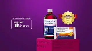 For sore throat, choose Hexetidine (Bactidol&reg;). Get it now in LAZADA.