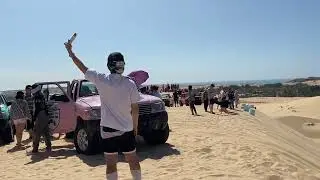 Beautiful white sand dunes in Mui Ne, Vietnam