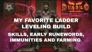 Diablo 2 Resurrected - FAVORITE WARLOCK LEVELING BUILD - Ladder guide, skills, early items & farming