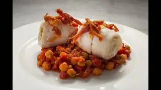 Hake with Chorizo & Chickpea Stew