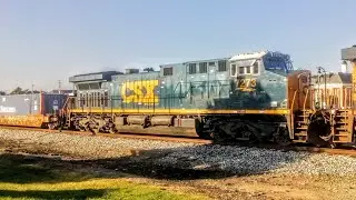 Northbound CSX M688 on the LIRC Seymour, Indiana MP59 Intermodal, Mixed and Auto-racks Train  