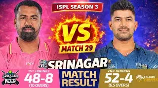 Falcon Risers Haydrabad vs Shrinagar Ke Veer Full Highlights Match No-29 ISPL SEASON-3 
