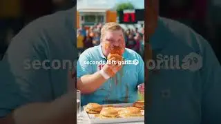 #gorilla #human gorilla vs human in a burger competition who will win?