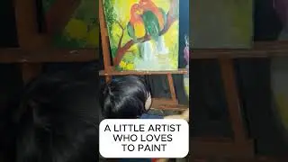 Маленькая художница, которая обожает рисовать 🎨🖌️😍🖼️ #shortsfeed #art #artwork