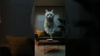 My Cat is Secretly a WIZARD (Wait for the Zoom!) #sora #ai  #cat #cartoon #animation #shorts