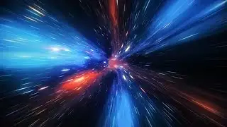 Space Jump Into Blue-Orange Wormhole Stock Motion Graphics