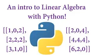 An Intro to Linear Algebra with Python!
