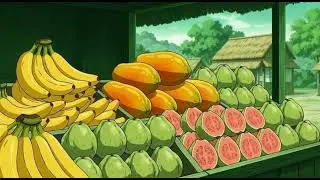 Morning at the Village Market 🌾 | Lively Anime Countryside Scenery