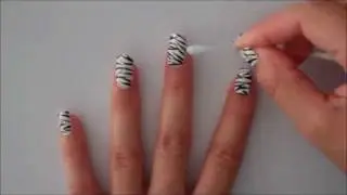 Zebra / Animal Print Nail Art Tutorial - itsGlamTime.com