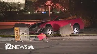 Motorcycle, car involved in street racing crash in Tempe