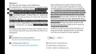 Đề Thi Nghe Tiếng Đức B1 -  kèm đáp án chi tiết | B1 Prüfung Hören - Teil 1 Modelltest 1 mit Lösung