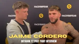 Jaime Cordero nach seinem 1st Round Finish bei OKTAGON 77 
