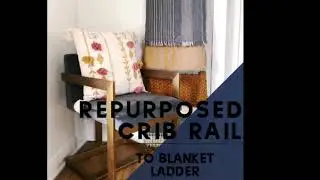 DIY THRIFT FLIP- on a budget: Repurposed metal rail turned blanket ladder - welding metal