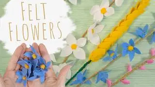 DIY Felt Flowers | 4 Beautiful Handmade Designs Step by Step | + free template