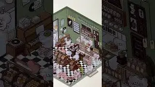 ASMR 3D DIY Stickers: Bakery Scene 🍞🥐#asmr #3dstickers #stickerart  #3d #sticker #asmrvideo
