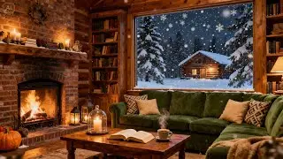 Cozy Smooth Jazz ⛄ Relaxing Winter Coffee Shop Ambience & Soft Piano Mood Music