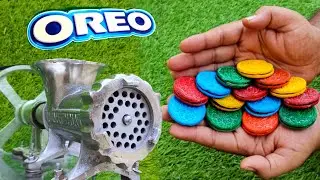 EXPERIMENT Meat Grinder Vs Colored Oreo || Grinding Oreo #2
