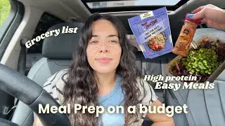 Grocery Shop & Meal Prep ✨ high protein meals on a budget, meal planning tips to save money