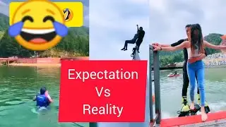 Expectation Vs Reality 🤣🤣 | Fly Boarding | Couple Fly Boarding| Funny flyboarding #flyboarding #TaNi