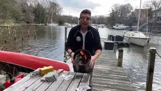 Guy lights $10,000 in fake money on fire to show business owners how much they are throwing away!