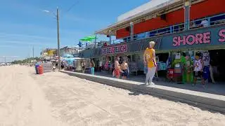 Walking on Wasaga Beach Boardwalk and Wasaga Beach strip walk 4K