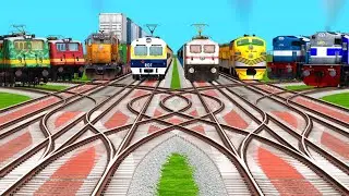 Indian Railways Passenger Trains At Full Speed | Diesel Vs Electric Trains | indian train simulator 