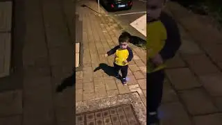 Baby first time walking outside