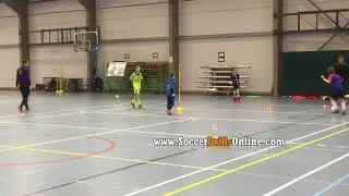 Receiving with open body position