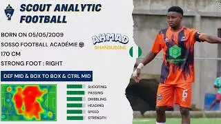 AHMAD SHANSUDINI (2025 - 2026) ( DEF MID & BOX TO BOX & CTRL MID - SOSSO FOOTBALL ACAD&Eacute;MIE GUINEA )