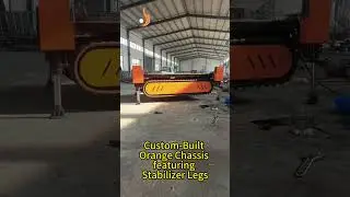 Custom-Built Orange Chassis featuring Stabilizer Legs #crawlerchassis #rccrawler #customized