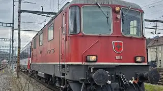 Zugfahrt F&uuml;hrerstand SBB Re420, 36037 Olten - Z&uuml;rich Depot F via Baden Oberstadt Re420 11153