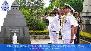 Chief of the Naval Staff of the Indian Navy attends wreath   laying ceremony at IPKF Memorial