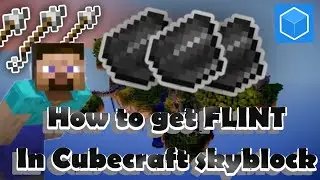How to get Flint for arrows in Cubecraft Skyblock minecraft!