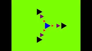 triangle animation pulsating green screen video