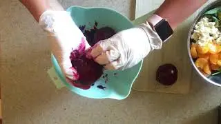 Beet, Feta & Avocado Spinach Salad