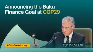 Announcing the Baku Finance Goal at COP29 | #Bakubreakthrough